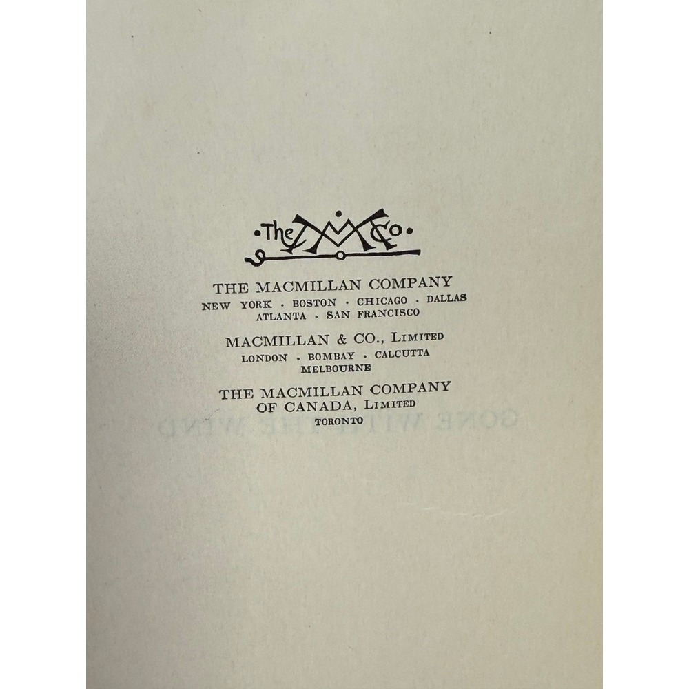 Gone With The Wind Margaret Mitchell 1936 First Edition First July Printing - Picture 6 of 9